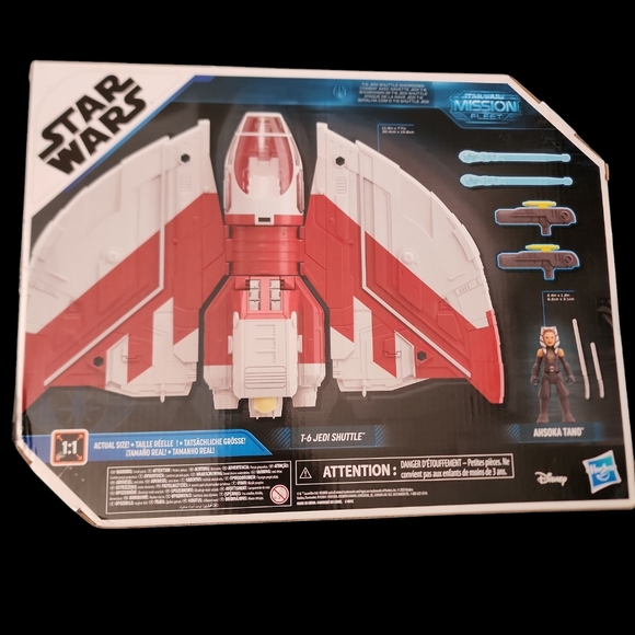Star Wars: Mission Fleet Ahsoka Tano T-6 Jedi Shuttle Toy w Action Figure T - Picture 2 of 4